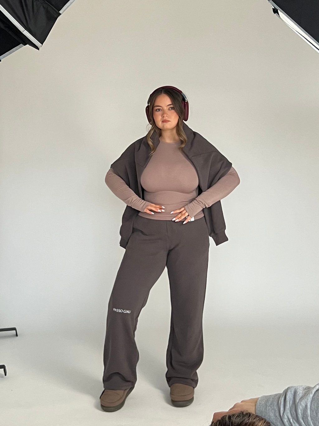 Wide Leg Embroidered Joggers
